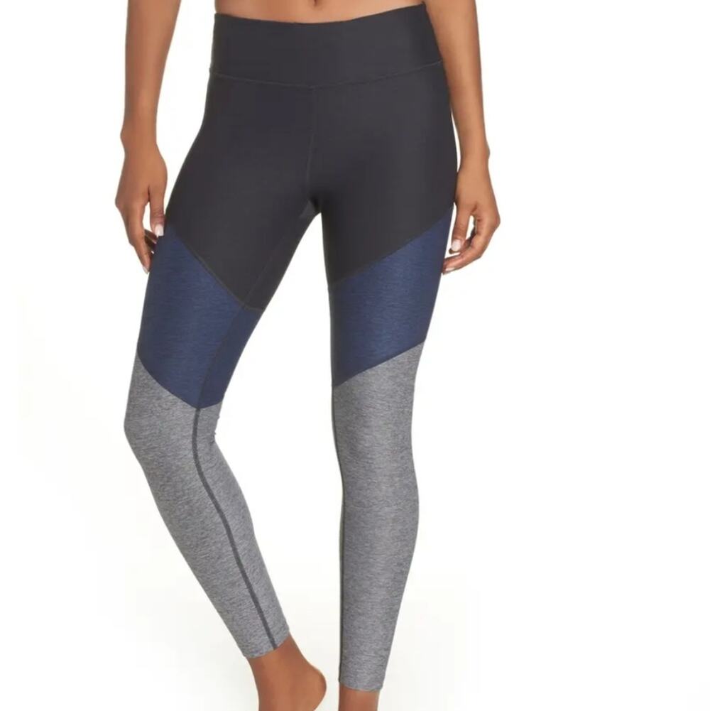 Outdoor Voices Charcoal Navy Graphite Colorblock 7/8 Springs Leggings